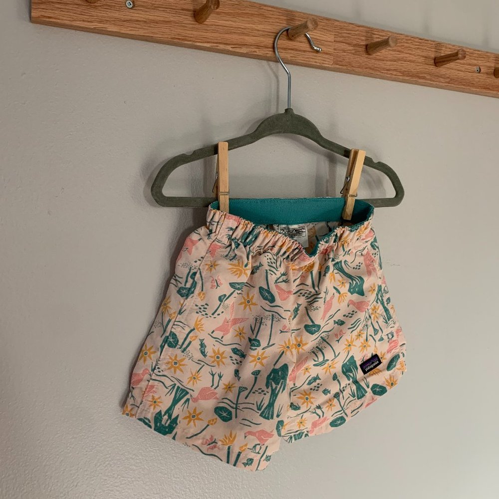 Patagonia Pink & Green Printed Bathing Suit